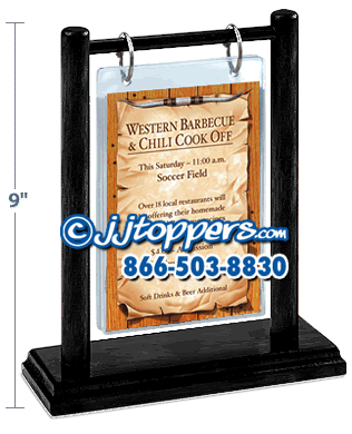 Black Glossy Classic Table Tents